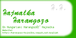 hajnalka harangozo business card